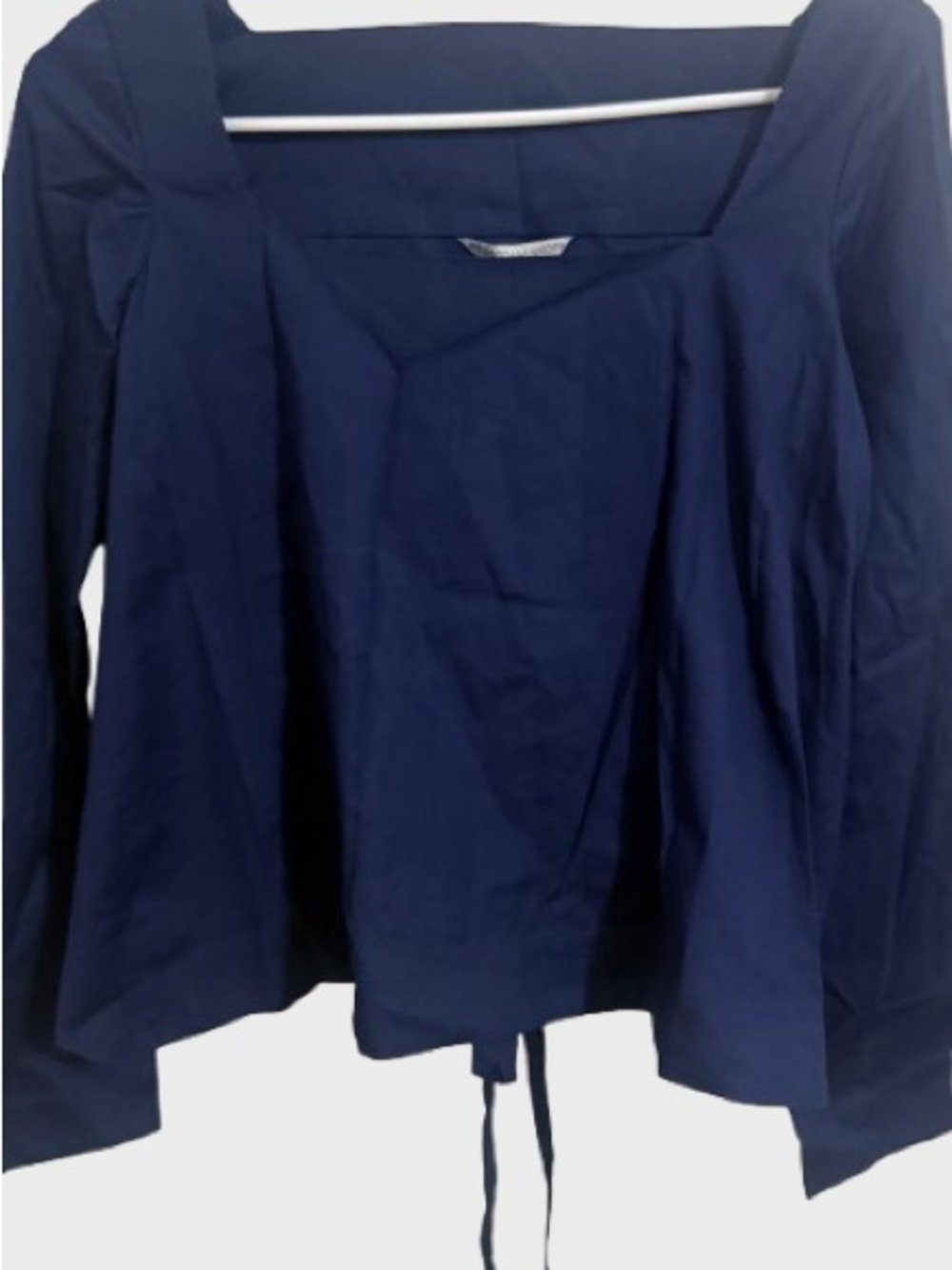 Rebecca Minkoff Navy Blue Long Sleeve Square Neck Blouse